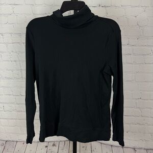 J. Jill Pima Cotton Black Turtleneck Size Small Petite